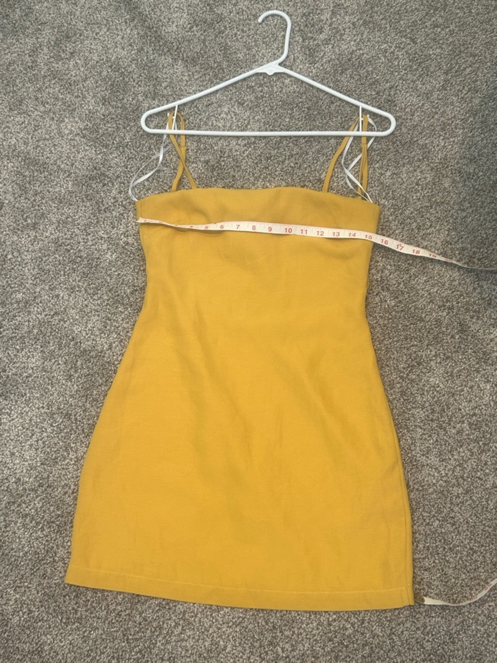 Lulu’s Marigold/Mustard Yellow Thin Spaghetti Strap Dress